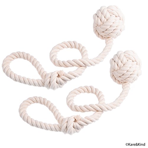 image for Kare & Kind Curtain Rope Tiebacks - Easy Knot Loop Connection - Holds 
