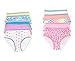 Trimfit Girls' 100% Cotton Tagless Colorful Briefs 10-Pack