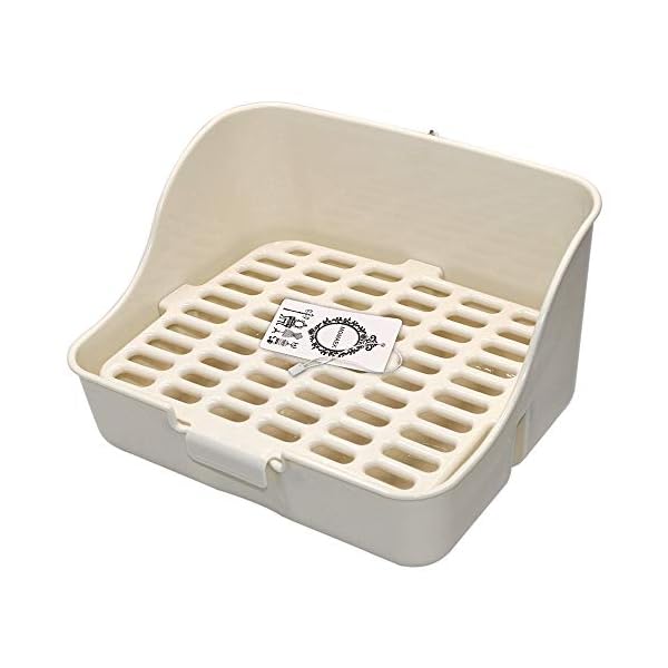 MMBOX-Rabbit-Cage-Litter-Box-Easy-to-Clean-Potty-Trainer-for-for-Small-Animalrabbitguinea-Pigferretwhite MSYU Rabbit Cage Litter Box Easy to Clean Potty Trainer for for Small Animal/rabbit/guinea Pig/ferret/(white)