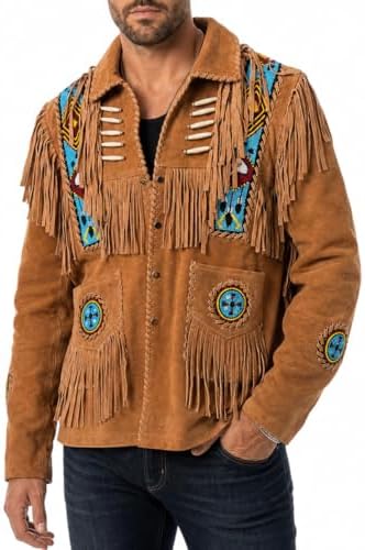 100% Real Suede Western Style Leather Jacket for Sale Native