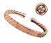 ProExl Mens Solid Copper Magnetic Cuff Bracelet York Medium with Box
