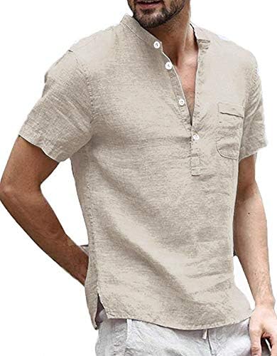 mens collared henley shirt