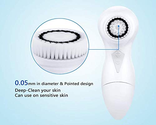 Anfiar Gesichtsreinigungsbürste Gesichtsbürste Elektrisch IPX6 Wasserdicht Minimiert Poren Porenreiniger Entfernt Mitesser Verbessert Teint Hautreinigung Gesichts-Massagegerät mit Etui