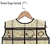 BB Brotrade Hanging Jewelry Organizer,Double Sided Jewelry Storage Organizer with Wooden Hanger,86 Clear PVC Pockets for Holding Necklaces, Bracelets, Rings, Earrings (Beige)