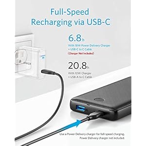Anker, PowerCore Essential, 20000 PD, power bank, 20000 mAh, USB-C, con Power Delivery 18 W, elevata potenza… - immagine 4