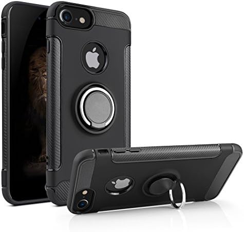 Besiva iPhone 8 Case / iPhone 7 Case, Ultra Thin Slim Cover Case with 360 Degree Swivel Ring Kickstand Anti Scratch Durable Soft Touch Feeling Protective Case for iPhone 7 / iPhone 8