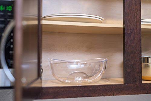 Adorn Crystal Clear Plastic Chips n' Dips Bowl | Salad Bowl | Fruit Bowl | Vegetable Bowl | Removable Arch Dip Cup - Thumbnail 6