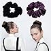 VGTE 10 Pcs Hair Scrunchies Chiffon Flower Elastic Hair Bands Scrunchy Hair Ties Ropes for Women Girls Hair Accessories (10 Color Premium Scrunchies)