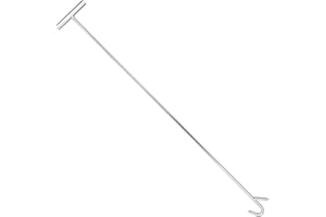 CHDT66 5th Wheel Pin Puller, 36" Length, Chrome Plated Heavy Duty 5th Wheel Puller Hook, w/Double Hook, 1 Pack