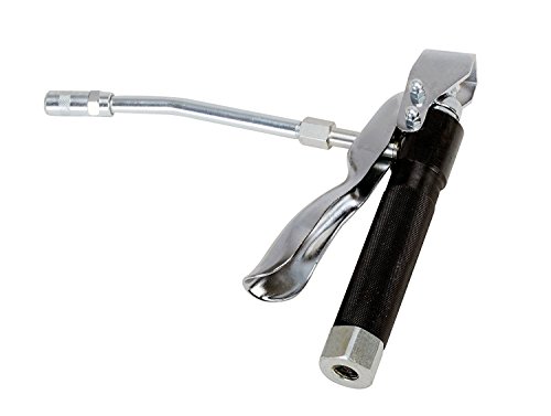LUBEWORKS Elite Manual Grease/Oil Gun Control Valve Nozzle Heavy Duty Air Operated Pneumatic 1/4" Inch NPT Inlet Extreme Pressure Ranges Up to 8700 PSI / 600 BAR with Rigid Spout (Not for Gasoline)