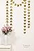 Ling's moment 9 Feet Paper Heart Garland (Gold Glitter), Hearts Hanging Decorations for Wedding, Baby Shower, Christmas Items & Party Props