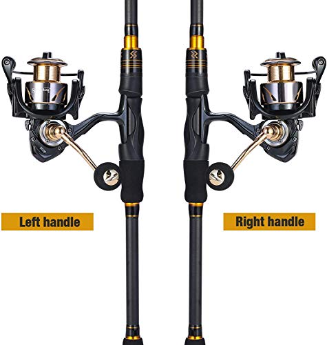Sougayilang Teleskop-Angelrute und Rollen-Kombination, 1,8 / 2,1 M Kohlefaser-Angelruten mit 13 + 1BB glatten Spinnruten… – Bild 6