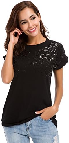 LUSMAYWomens Short Sleeve Loose Fitting T Shirts Cotton Casual Tops