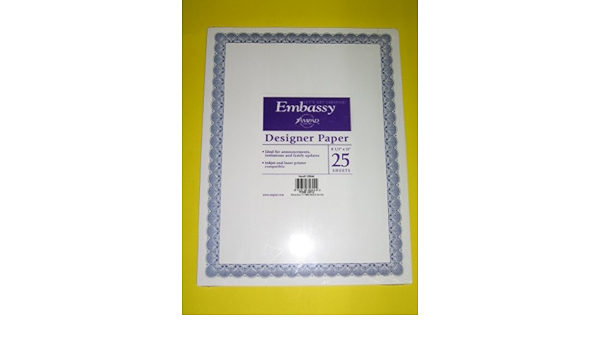 Amazon Com Ampad Embassy Designer Paper Invitations Inkjet Laser Printer Compatible 8 1 2 X 11 25 Sheets 35844 Decorative Paper Arts Crafts Sewing Amazon Com Ampad Embassy Designer Paper Invitations Inkjet Laser Printer Compatible 8 1 2 X 11 25 Sheets 35844 Decorative Paper Arts Crafts Sewing