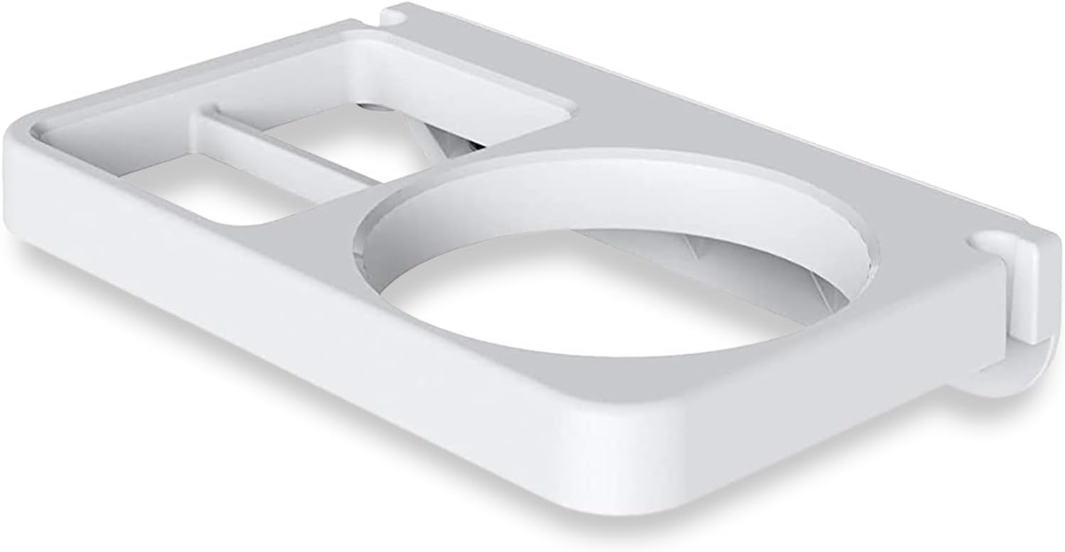 YUET Hair Dryer Holder Hairdryer Straightener Station Wall Mounted Metal Spiral Shelf Bracket Stand Hanger Organizer Blow Storage With Cable Tidy Rack For Dressing Table Bathroom (White)