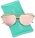 WearMe Pro - Elegant Street Fashion Metal Frame Women Mirror Cat Eye Sunglasses
