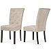 Merax Fabric Dining Set of 2 Sturdy Wood Legs Leisure Padded Chair, Beige