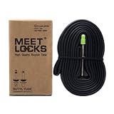 27x1 1/4 (700x28/32/35c)Road Bike Inner Tube, Standard 60mm Presta Valve With Copper Stem,4-Pack