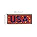 Tactical USA Flag Patch - Embroidery US United States of America Military Morale Patches (Fastern Hook)