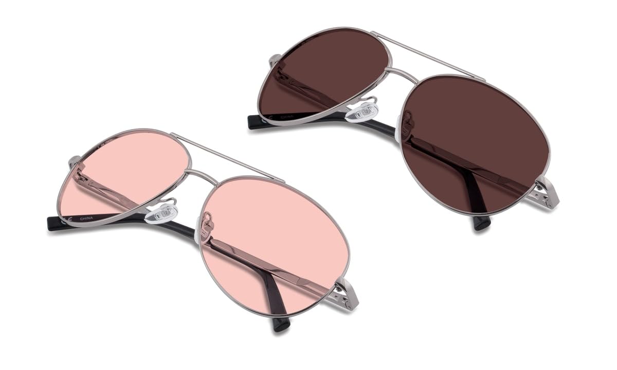 TheraSpecs (Bundle) Pilot Blue Light Glasses for Migraine, Light Sensitivity