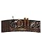 Largemouth Unisex Faux Leather Steampunk Wristband Cuff with Vials Brown (One Size)