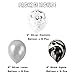 DIvine 30 Pcs/lot Party Decorations Set Combined Balloons, Silver Confetti and Black Agate Black Silver Latex Balloons For Halloween Wedding Birthday Baby Showers Christmas Festival Ceremony and Party