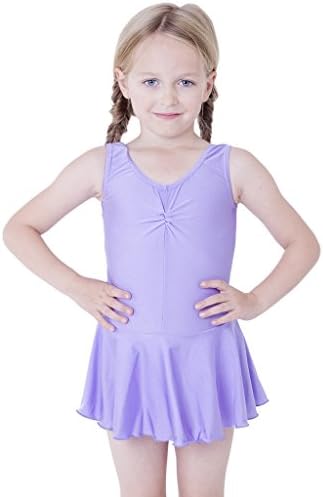 Dance Gear Megan Children's Nylon Lycra Skirted Sleeveless Tank Gathered Bustline Leotard