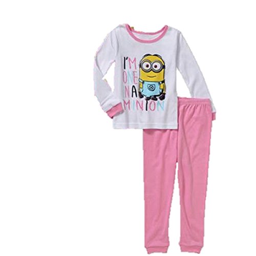 Despicable Me Baby Toddler Girls One in a Minion Cotton Pajamas (4t)