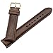 WOCCI Leather Watch Band,Brown Vintage Watch Strap with Gold Stainless Steel Pin Buckle for Men or Women