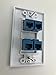 4 Port Cat6 Ethernet Female to Female Decorative Wall Plate in White