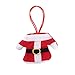 6PCS Santa Suit Christmas Silverware Holder Pockets Red Kitchen Cutlery Bag Santa Suit Dinner Flatware Holders