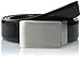 Calvin Klein Men's Feather Edge Leather Belt With Plaque Buckle, Black/Brown, 36