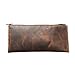 Hide & Drink, Rectangular Wallet with Inner Card Slots, Zippered Bag, Rustic Card Holder, Travel Accessory, Full Grain Leather, Handmade, Bourbon Brown
