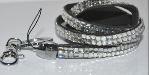 Lanyard Queen Diamante, Rhinestone, Crystal, Bling Custom Lanyard ideal for ID Badge or Keys (Clear Crystal)