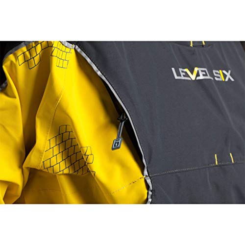 Level Six Emperor 3.0 Ply Drysuit, X-Small, Bright Yellow/Charcoal