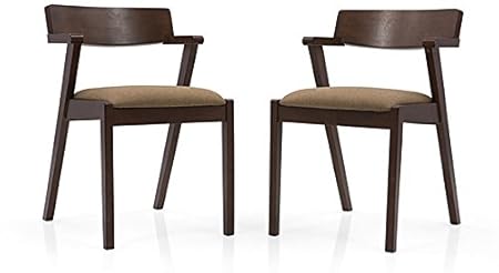 Urban Ladder Thomson Upholstered Dining Chair (Walnut)