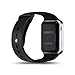 LEMFO IW08 Smart Watch Cell Phone Fitness Tracker Bluetooth WristWatch with Camera for Android Smartphones (Silver Black)