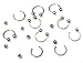 60pcs 316L Surgical Stainless Steel Barbell Nose Lip Nipple Rings Septum Tongue Eyebrow Piercing Jewelry Set 14G 16G 18G