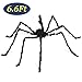 Sizonjoy 6.6 Ft Halloween Decorations Giant Spider,Scary Hairy Large Spider Props for Halloween Outdoor Yard Decorations,Party Decor, Black