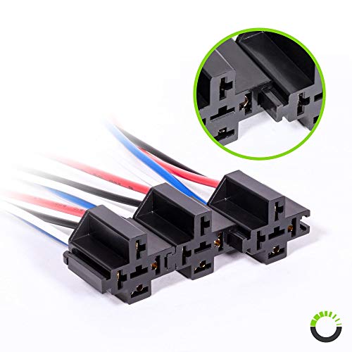 6 Pack 4Pin 12V Bosch Style Fused Relay Switch Kit [Interlocking