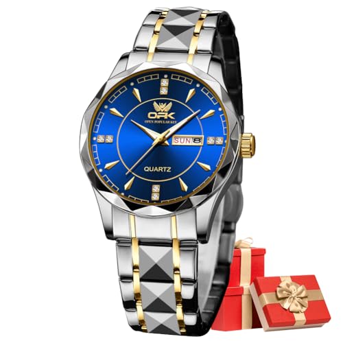 OPK Watches for Women, Fashion Dress Womens Watch, Waterproof Analog Quartz Stainless Steel Wristwatch for Ladies & Girls