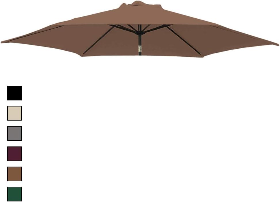Greenbay Replacement Fabric Garden Parasol Canopy Cover for 2.5m 6 Arm