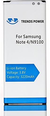 Trends Power Samsung Galaxy Note 4 Battery. Replacement 3220mAh Li-ion Battery without NFC for Samsung Galaxy Note 4 / IV SM-N910