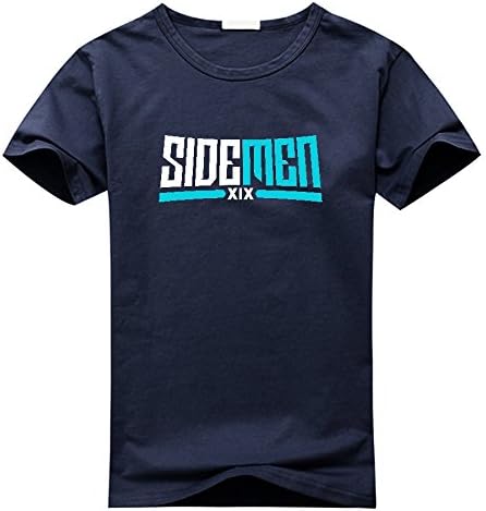 sidemenMen's Custom Print Classic Cotton T-Shirt XX-Large Navy