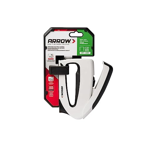 Arrow TT21 TruTac Forward Action Staple Gun, Manual Push Stapler for