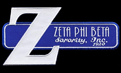Zeta Phi Beta Satin 7"W x 4 1/4"T Twill Embroidery Emblem Patch