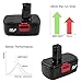 2Packs 3.6Ah 19.2 Volt Replacement for Craftsman 19.2V Battery Ni-MH C3 DieHard 130279005 130279003 130279017 and Battery Charger for Craftsman 9.6V-19.2 Volt Lithium-ion & Ni-Cad & Ni-MH Battery