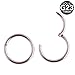WensLTD Seamless Hinged Segment Sleeper Clicker Ring Hoop Ear Lip Nose Septum Piercing (Silver)