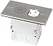 ENERLITES Screw Cap Cover Floor Box kit, 5” x 2.8” 1-Gang, 20A Tamper-Weather Resistant Duplex Receptacle Outlet, Watertight Gasket, Corrosive Resistant, UL Listed, 975506-SS, Stainless Steel