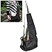 Inviktus Black Oxford Cloth Sling Pet Dog Cat Carrier Bag (Small)